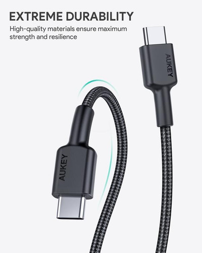 Aukey Cable Quick Charge USB-C to USB-C 5Gbps 60W PD 20V CB-CC3 OEM