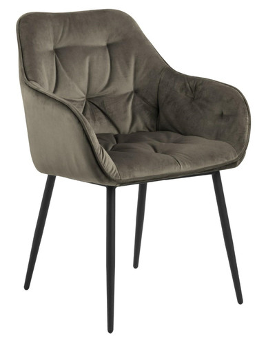 Chair Brooke, velvet, beige