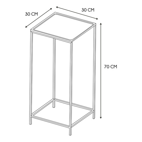 Side Table Plant Stand Rosa 70cm, wood