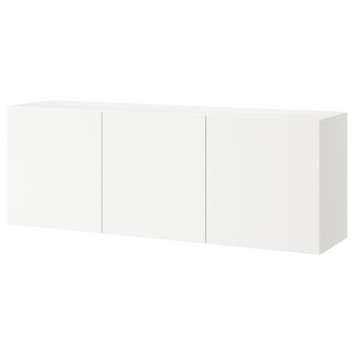 BESTÅ Wall-mounted cabinet combination, white/Lappviken white, 180x42x64 cm
