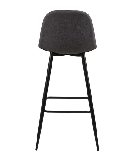 Bar Stool Wilma, dark grey/black