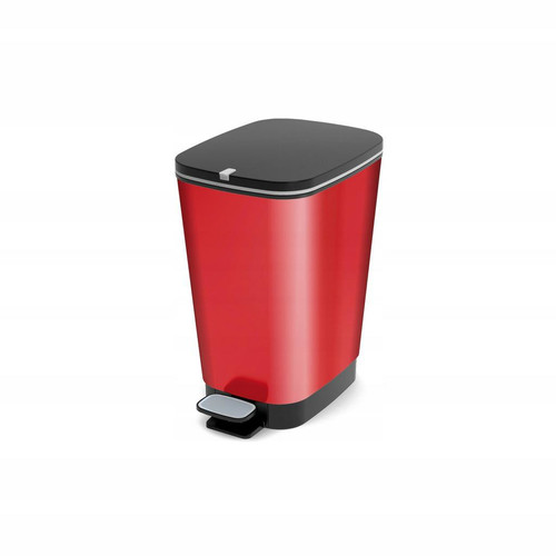 Keter Plastic Pedal Bin Chic 35L, red