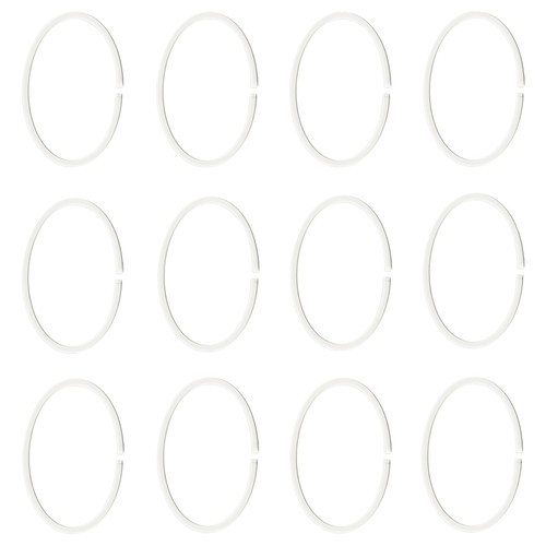 HASSJÖN Shower curtain ring, white