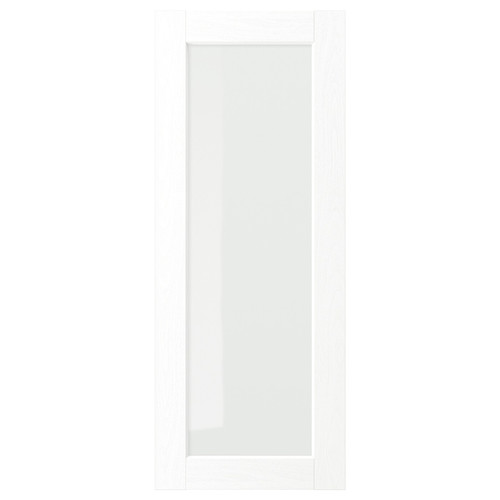 ENKÖPING Glass door, white wood effect, 40x100 cm