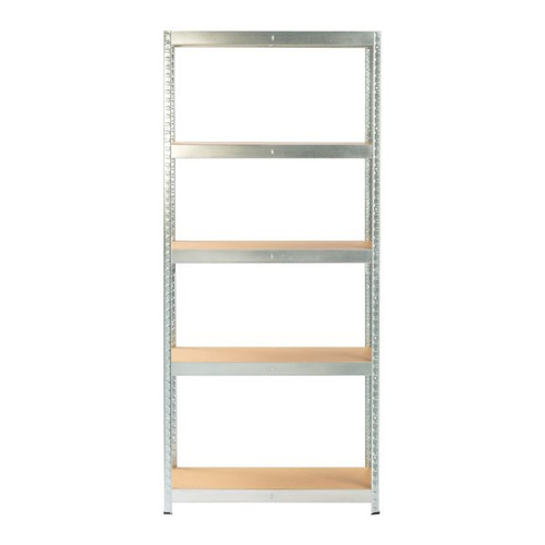 GoodHome Metal Shelving Unit Ryle S 180 x 75 x 35 cm 150 kg, galvanised