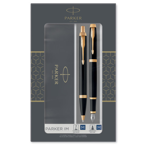 Parker Gift Set IM Black GT - Fountain Pen & Ballpoint Pen