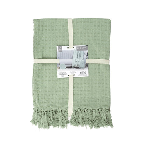 Blanket/Throw Waffle, green