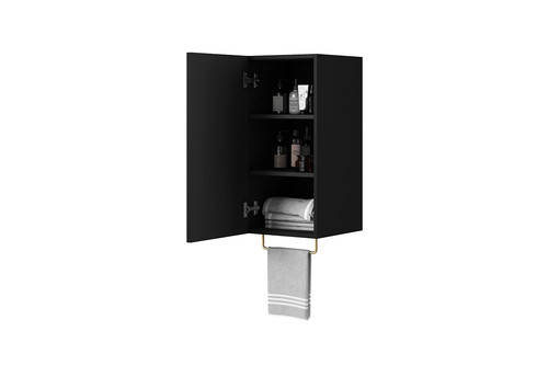 Bathroom Wall Cabinet MDF Nicole 70cm, matt black