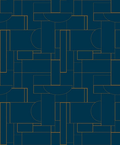 GoodHome Vinyl Wallpaper on Fleece Demuth, blue