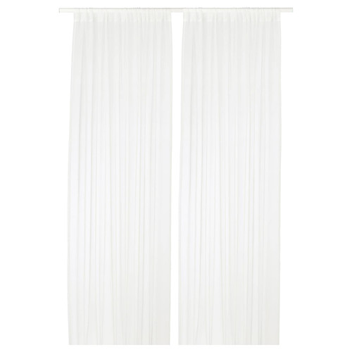 TERESIA Sheer curtains, 1 pair, white, 145x300 cm