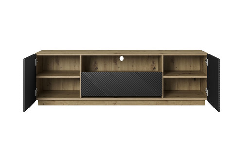 TV Cabinet Asha 167 cm, artisan/matt black