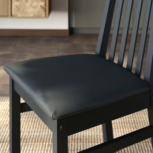 ÅLHULT / ÅLHULT Table and 4 chairs, black/brown/Bomstad black black, 120x80 cm