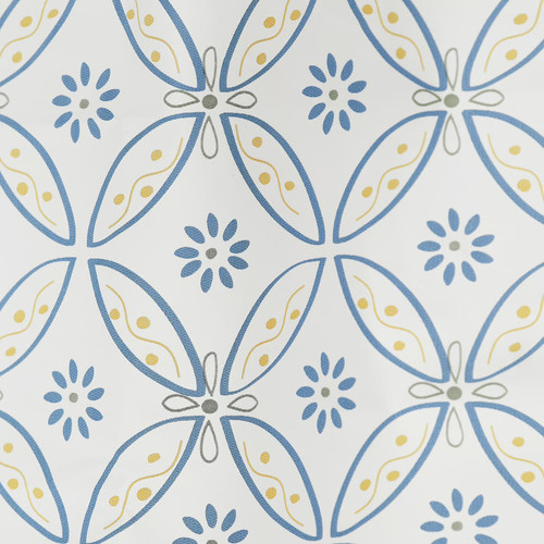 DOCKBÅT Shower curtain, white/multicolour, 180x200 cm
