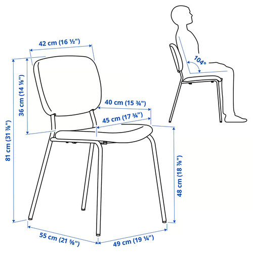 VIHALS / VIHALS Table and 4 chairs, white white/green Tibbleby grey-green, 107 cm