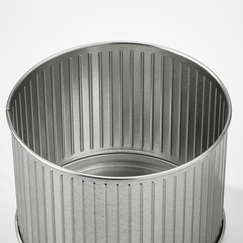 BETTHAJ Tin with lid, for coffee/tea/silver-colour, 0.6 l