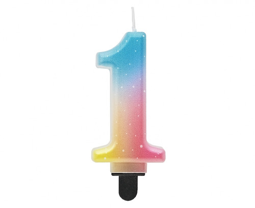Birthday Candle 1, pastel ombre