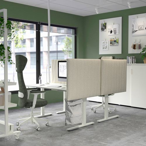 MITTZON Desk, white, 140x80 cm