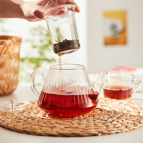 SKÄLRYTA Teapot, clear glass, 1 l