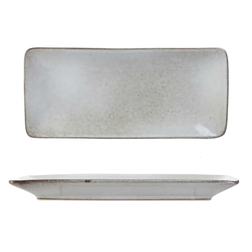 Serving Dish Plate Tierra 22x10cm, grey