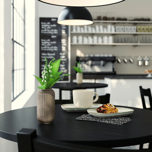 STILREN Vase, dark grey-beige, 12 cm