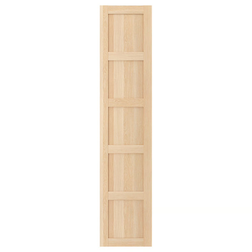 BERGSBO Door with hinges, white stained oak effect, 50x229 cm