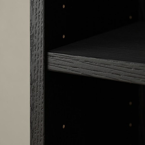 BILLY Bookcase, black oak effect, 80x28x106 cm