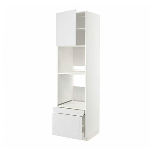 METOD / MAXIMERA Hi cab f ov/combi ov w dr/2 drwrs, white/Stensund white, 60x60x220 cm