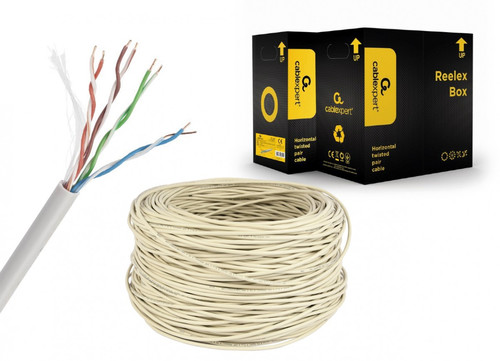 Gembird UTPCable, cat. 5E, AWG 24 CCA, 1000 ft, grey