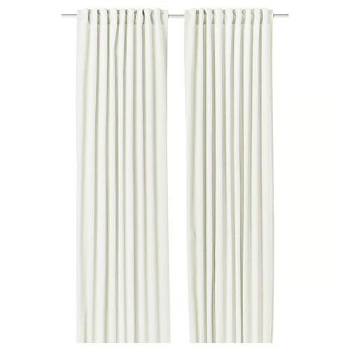 SANELA Curtains, 1 pair, off-white, 140x300 cm
