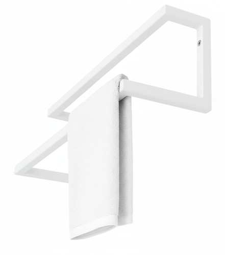 Double Wall-Mounted Towel Rail, white