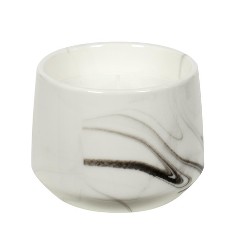 Scented Candle Marble L, white