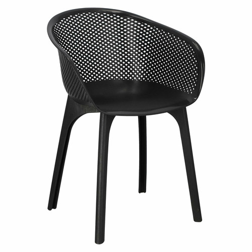 Set of 4 Chairs Dacun, in-/outdoor, black