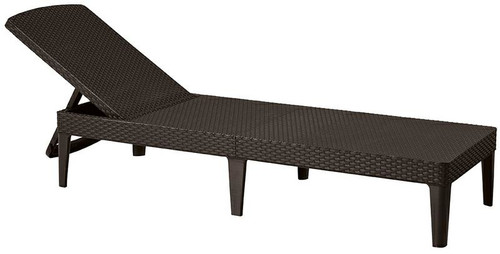 Keter Jaipur Plastic Garden Sun Lounger, brown