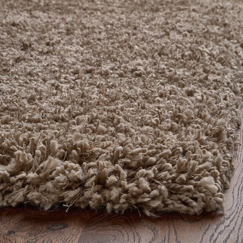 VOLLERSLEV Rug, high pile, beige, 133x195 cm