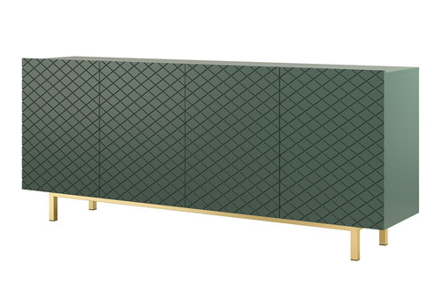 Four-Door Cabinet Scalia II 190, labrador mat / gold legs