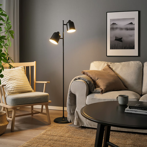 KLÖVING Floor lamp, anthracite