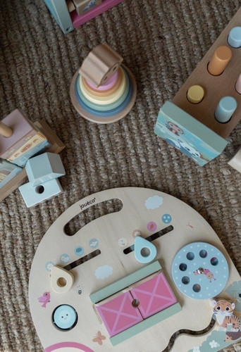 Joueco Wooden Activity Board The Wildies Family 12m+