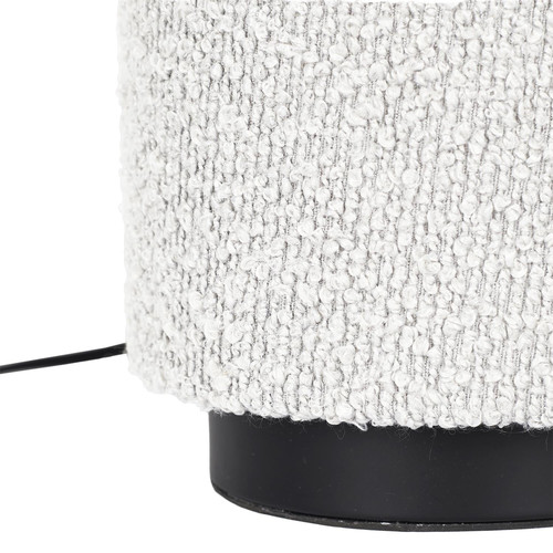 Table Lamp with Boucle Shade, white
