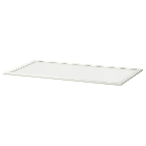 KOMPLEMENT Glass shelf, white, 100x58 cm
