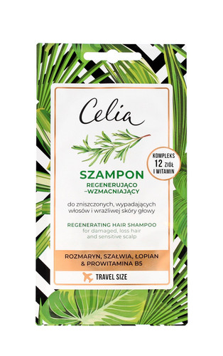 Celia Regenerating Hair Shampoo for Damaed Hair 12 Herbs & Vitamins Travvel Size 10ml