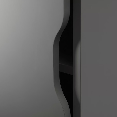 ALEX Storage unit on castors, dark grey/black, 36x76 cm