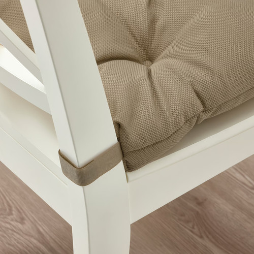 MALINDA Chair cushion, beige, 40/35x38x7 cm