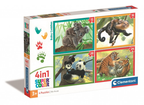 Clementoni Children's Puzzle Baby Cuddles 4in1 3+