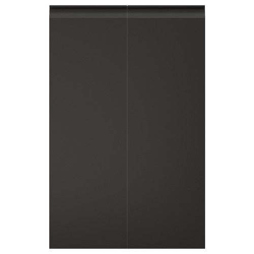 UPPLÖV 2-p door f corner base cabinet set, right-hand/matt anthracite, 25x80 cm