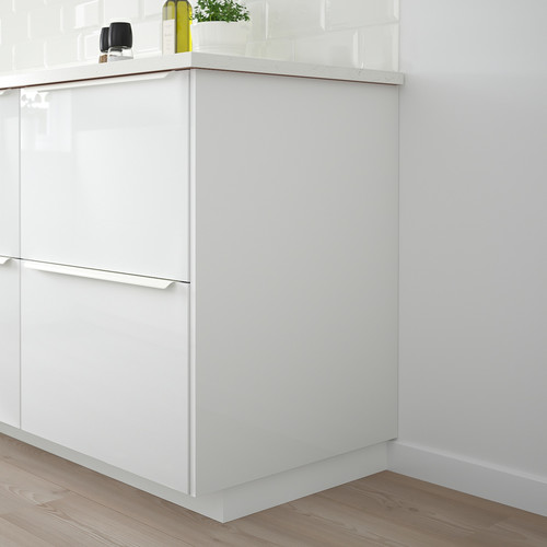FÖRBÄTTRA Cover panel, high-gloss white, 62x220 cm