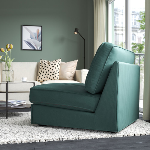 KIVIK 1-seat sofa-bed, Kelinge grey-turquoise
