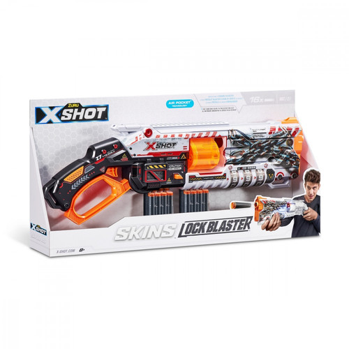 ZURU X-Shot Launcher Skins Lock Gun 16 Darts 8+