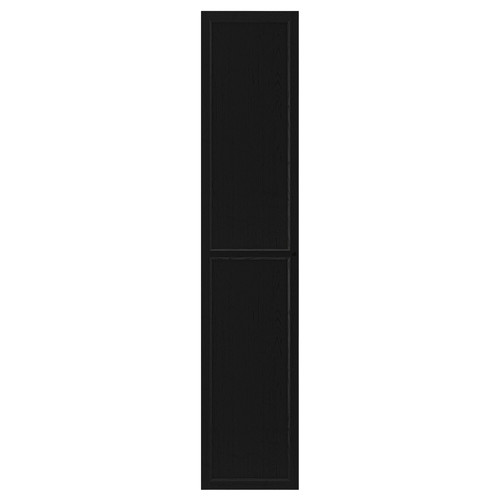 OXBERG Door, black oak effect, 40x192 cm