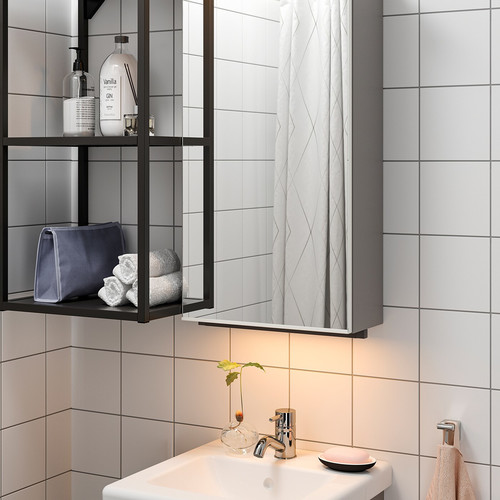 SILVERGLANS LED bathroom lighting strip, dimmable anthracite, 40 cm