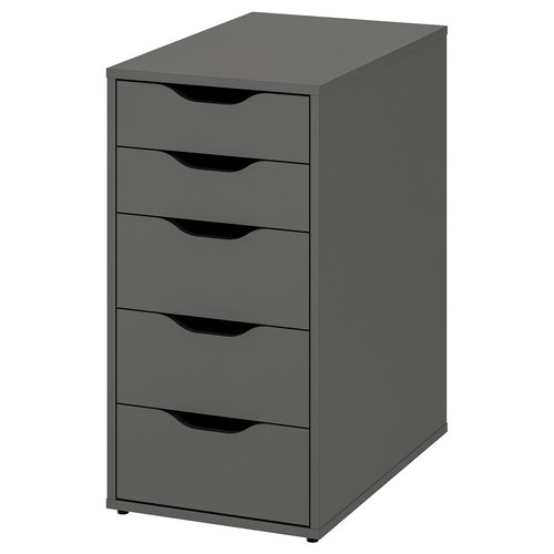 ALEX Drawer unit, dark grey, 36x70 cm